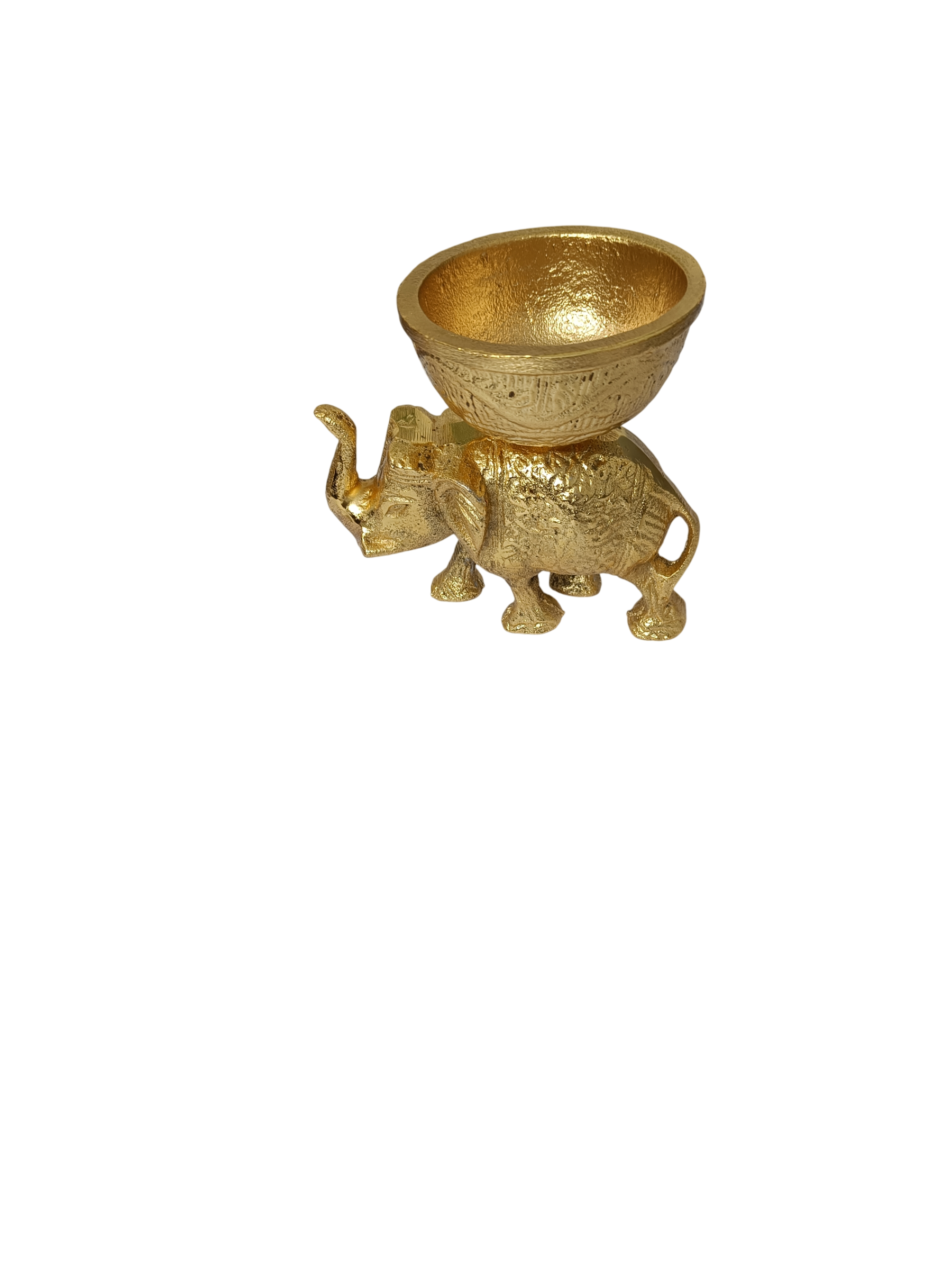 Handcrafted Golden Elephant Decorative Bowl | Luxury Dry Fruit, Candy & Potpourri Holder