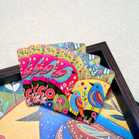 Elegant Print MDF Coaster – Stylish & Durable Design (Set of 4)