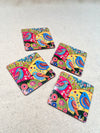 Elegant Print MDF Coaster – Stylish & Durable Design (Set of 4)