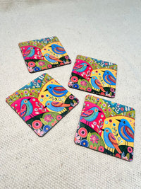 Elegant Print MDF Coaster – Stylish & Durable Design (Set of 4)