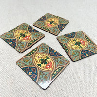 Elegant Print MDF Coaster – Stylish & Durable Design (Set of 4)