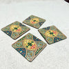Elegant Print MDF Coaster – Stylish & Durable Design (Set of 4)