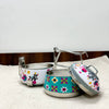 Ethnic Enamelware Steel Lunch Box – 2 Tier, Sustainable & Reusable