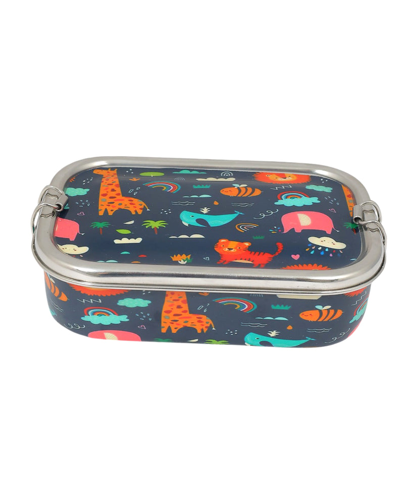Eco-Friendly Meenakari Steel Tiffin Box – Stylish & Durable-Animal