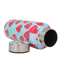 Handcrafted Eco-Friendly Meenakari Stainless Steel Bottle(750 ML)-Strawberry