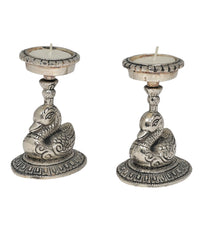 Swan Tealight Holder (Silver)- Set Of 2