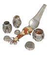 Decorative Silver Carving Tabla Set