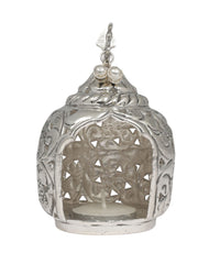 Silver Carving T-Light Holder- Gift Box