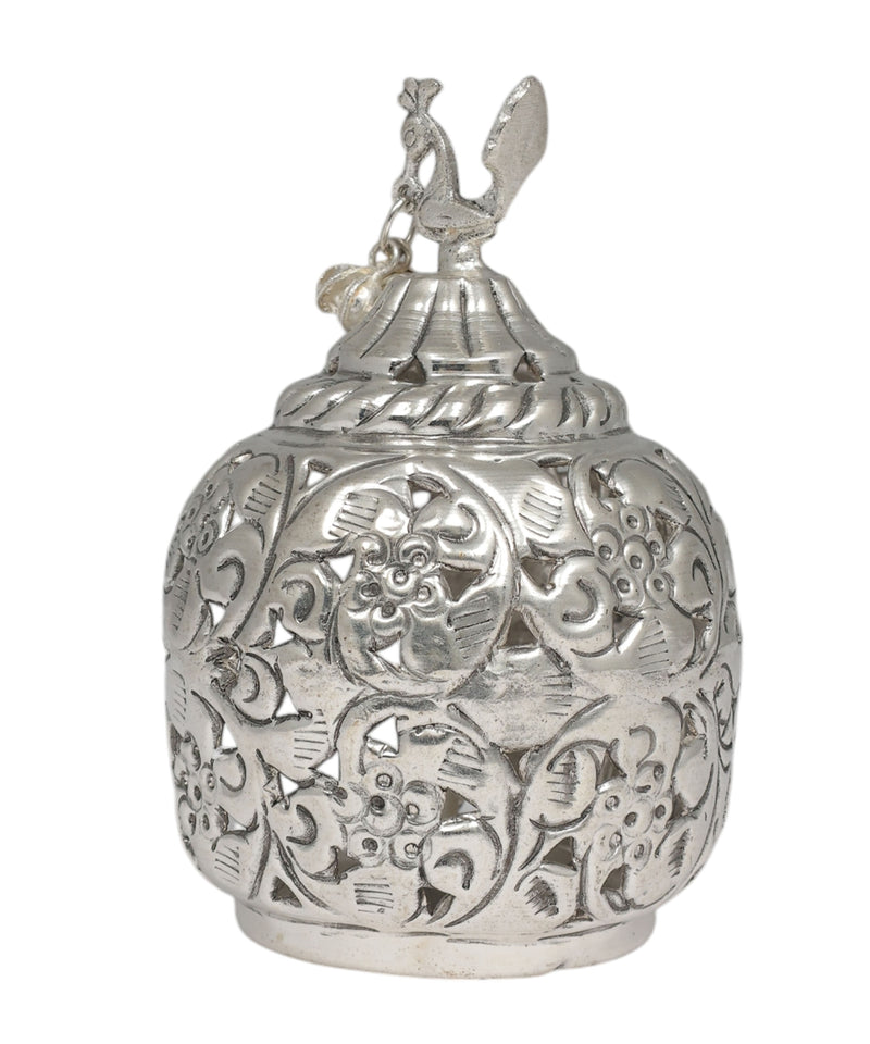 Silver Carving T-Light Holder- Gift Box