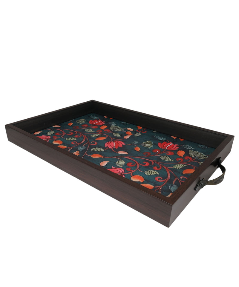 Elegant Pichwai Print Rectangular MDF Serving Tray – Stylish & Durable Design