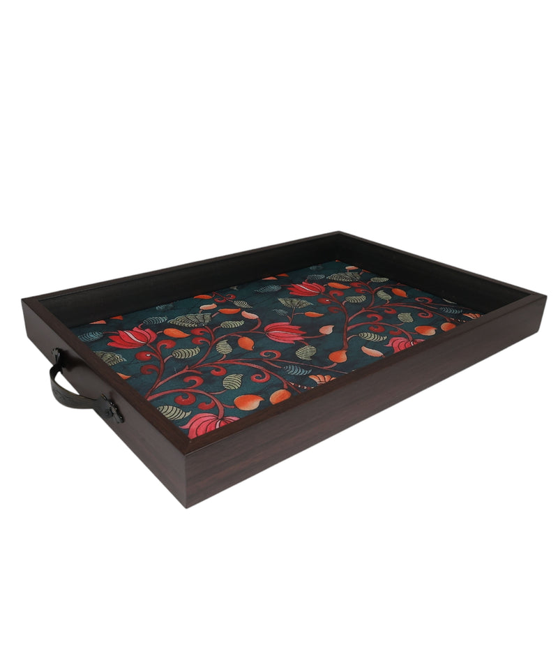 Elegant Pichwai Print Rectangular MDF Serving Tray – Stylish & Durable Design