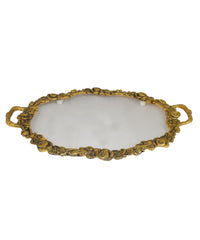 Oval Metal and Fiber Tray Big