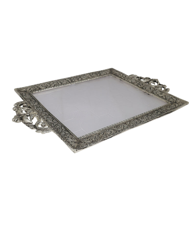 Metal and Fiber Rectangle Tray