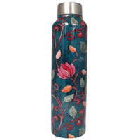 Handcrafted Eco-Friendly Meenakari Steel Bottle(1 L)| Set of 2