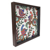 Elegant Madhubani Peacock Print MDF Serving Tray – Stylish & Durable Design