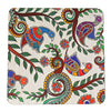 Elegant Madhubani Peacock Print MDF Coaster – Stylish & Durable Design (Set of 4)