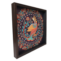 Elegant Kalamkari Print MDF Serving Tray – Stylish & Durable Design