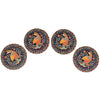 Elegant Kalamkari Print MDF Coaster – Stylish & Durable Design (Set Of 4)