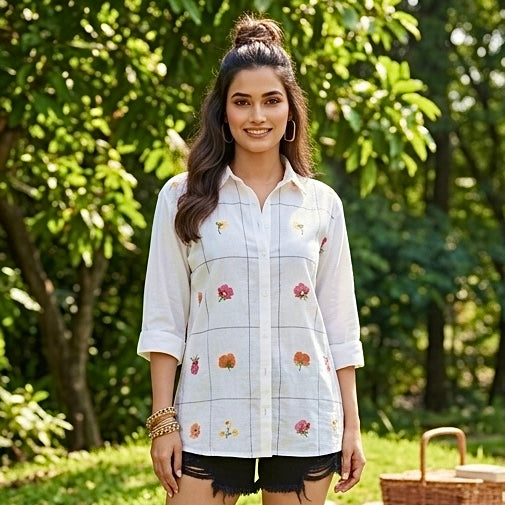 Linear Floral Shirt