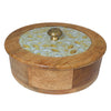 Elegant Lotus Floral Print Wooden Roti Box – Stylish & Durable Storage Solution