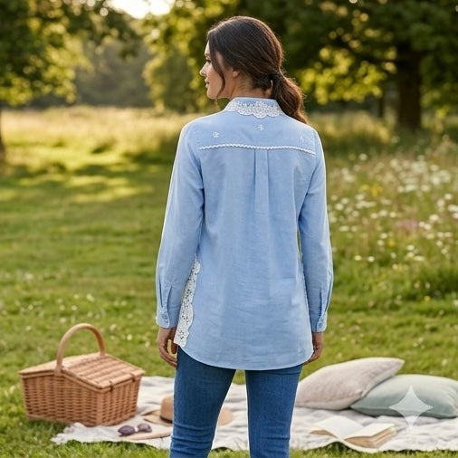 Azure Embroidered Shirt