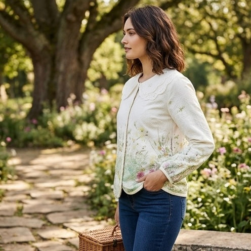 Wildflower Scallop Shirt