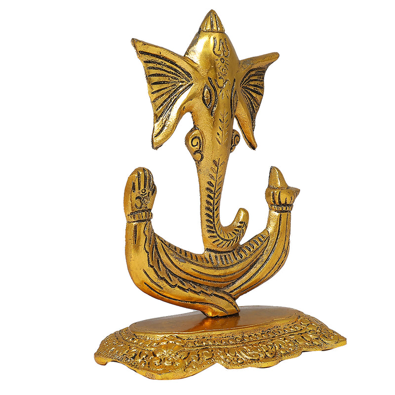 Trishul Ganesh | Artistic Hindu God Sculpture for Home and Table Decor