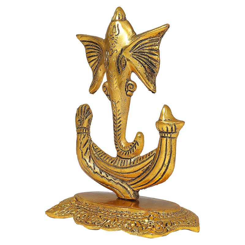 Trishul Ganesh | Artistic Hindu God Sculpture for Home and Table Decor