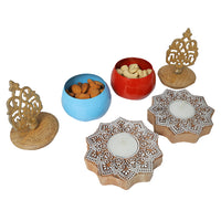 Colored Bowls & Diya Gift (Set of 10)