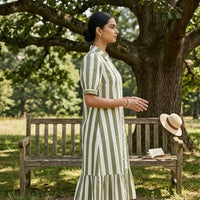 Verbena Vine Striped Dress