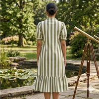 Verbena Vine Striped Dress