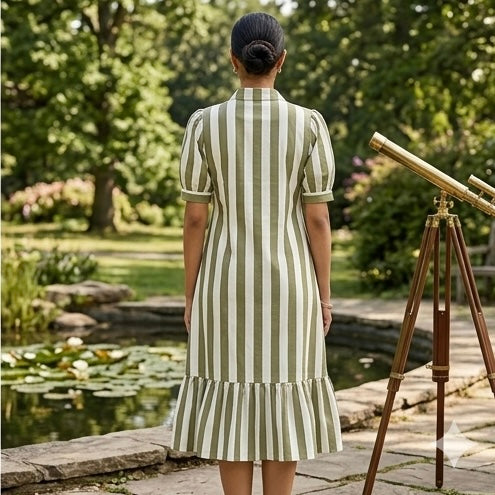 Verbena Vine Striped Dress