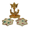 Trishul Ganesh & Decorative Diya Gift (Set of 10)