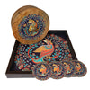 Elegant Kalamkari Print Wooden Roti Box – Stylish & Durable Storage Solution