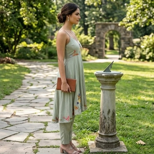 Lumi Leaf Co-ord Set Green