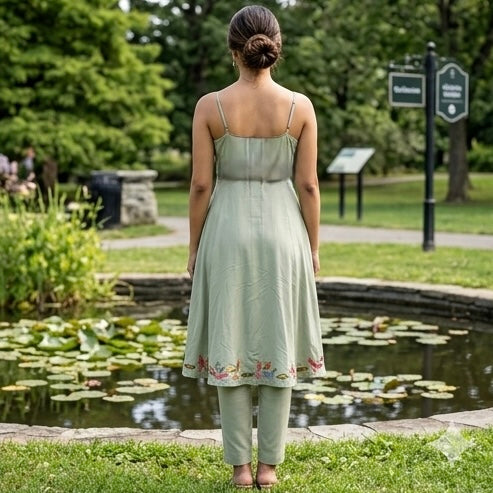 Lumi Leaf Co-ord Set Green