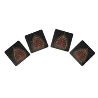 Elegant Petal Print MDF Coaster – Stylish & Durable Design (Set of 4)