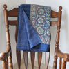 Ajrakh with Kantha Bedcover | Artisan-Made 100% Cotton Bedspread