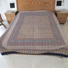 Ajrakh with Kantha Bedcover | Artisan-Made 100% Cotton Bedspread