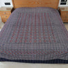 Ajrakh with Kantha Bedcover | Artisan-Made 100% Cotton Bedspread