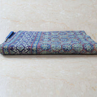 Ajrakh with Kantha Bedcover | Artisan-Made 100% Cotton Bedspread