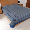Ajrakh with Kantha Bedcover | Artisan-Made 100% Cotton Bedspread