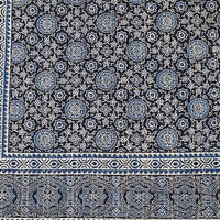 Ajrakh with Kantha Bedcover | Artisan-Made 100% Cotton Bedspread