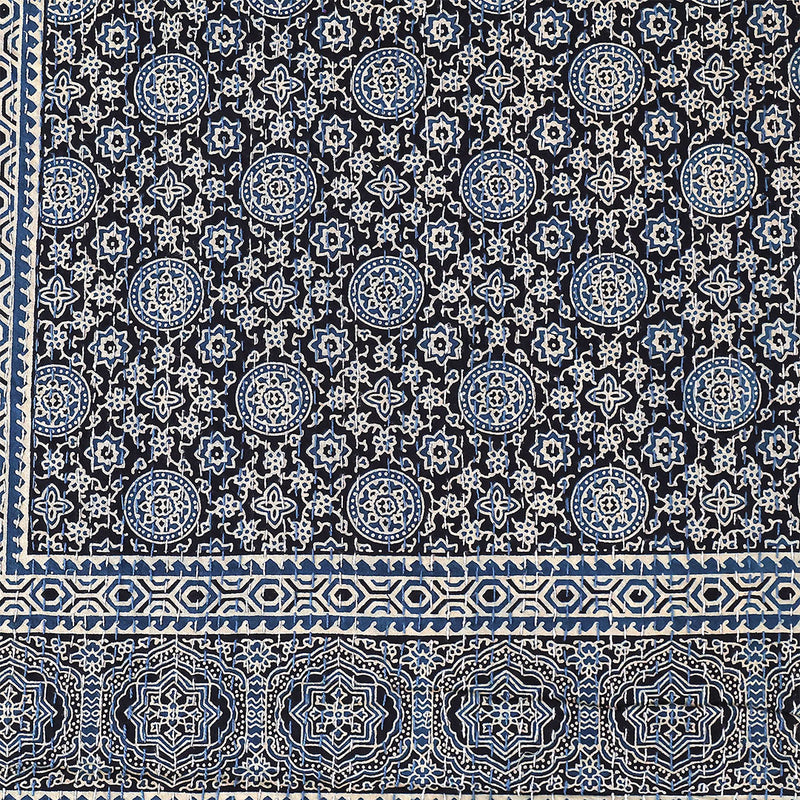 Ajrakh Print Bedcover – Premium Diwali Gift for Festive Home Décor