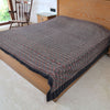 Ajrakh with Kantha Bedcover | Artisan-Made 100% Cotton Bedspread