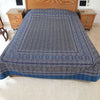 Ajrakh with Kantha Bedcover | Artisan-Made 100% Cotton Bedspread