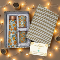 Copper Water Bottle Gifting Set | 1 Litre Bottle & Set of 2 Glasses | Boosts Immunity