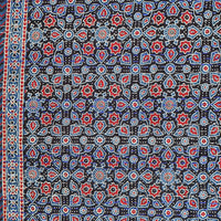 Ajrakh with Kantha Bedcover | Artisan-Made 100% Cotton Bedspread