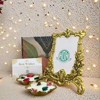 Gift Box – Photo Frame & Metal Wax Diya Combo