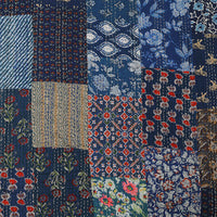 Handcrafted Block Print Bedcover with Patchwork | Artisan-Made 100% Cotton Bedspread